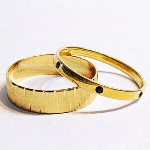 Monet Bangle Bracelets Lot of 2 Vintage Retro 80s